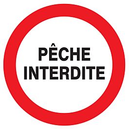 Panneau adhésif PECHE INTERDITE Ø80MM TALIAPLAST - 724236