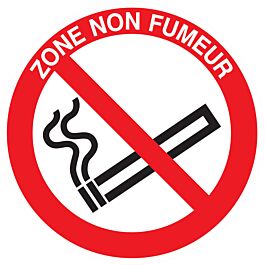 Panneau adhésif ZONE NON FUMEUR Ø80MM TALIAPLAST - 724245