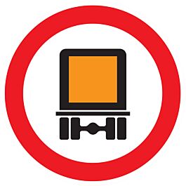 Panneau adhésif INTERDIT AUX TRANSPORTS DE MATIERES DANGEREUSES D.80mm TALIAPLAST - 724285