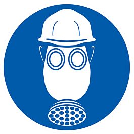 Panneau adhésif PROTECTION OBLIGATOIRE TETE/VOIES RESPIRATOIRES D.80mm TALIAPLAST - 724512