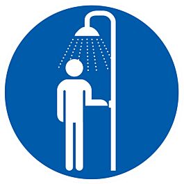 Panneau adhésif DOUCHE OBLIGATOIRE Ø80MM TALIAPLAST - 724555
