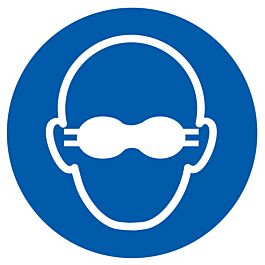 PANNEAU LUNETTES DE PROTECTION OPAQUES OBLIGATOIRES Ø80MM TALIAPLAST - 724591