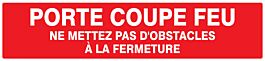 PANNEAU PORTE COUPE-FEU (+ TEXTE) 330X75MM TALIAPLAST - 725121