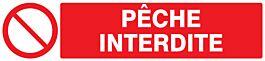 Panneau adhésif PECHE INTERDITE 330X75MM TALIAPLAST - 725215