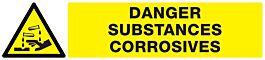 Panneau adhésif DANGER, SUBSTANCES CORROSIVES 330X75MM TALIAPLAST - 725309