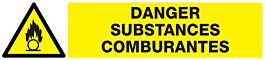 Panneau adhésif DANGER, SUBSTANCES COMBURANTES 330X75MM TALIAPLAST - 725313