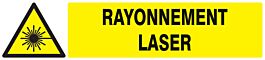 Panneau adhésif DANGER, RAYONNEMENT LASER 330X75MM TALIAPLAST - 725316