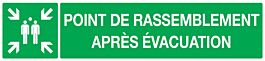 PANNEAU POINT DE RASSEMBLEMENT APRES EVACUATION 330X75MM TALIAPLAST - 725407