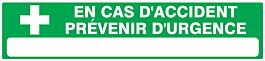 PANNEAU EN CAS D'ACCIDENT PREVENIR D'URGENCE 330X75MM TALIAPLAST - 725412