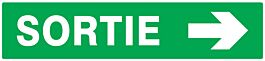 PANNEAU SORTIE FLECHE A DROITE 330X75MM TALIAPLAST - 725417