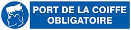 PANNEAU PORT DE LA COIFFE OBLIGATOIRE 330X75MM TALIAPLAST - 725502