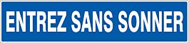 Panneau adhésif ENTREZ SANS SONNER 330X75MM TALIAPLAST - 725616