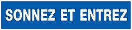Panneau adhésif SONNEZ ET ENTREZ 330X75MM TALIAPLAST - 725631