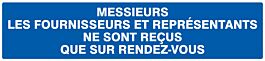 Panneau adhésif FOURNISSEURS & REPRESENTANTS RECUS SUR R.ØV 330X75MM TALIAPLAST - 725638