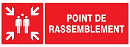 PANNEAU POINT DE RASSEMBLEMENT (INCENDIE) 330X120MM TALIAPLAST - 726111
