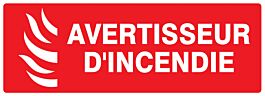 PANNEAU AVERTISSEUR D'INCENDIE 330X120MM TALIAPLAST - 726115