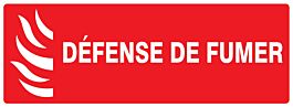 PANNEAU DEFENSE DE FUMER (INCENDIE) 330X120MM TALIAPLAST - 726118