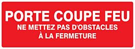 PANNEAU PORTE COUPE-FEU (+ TEXTE) 330X120MM TALIAPLAST - 726121