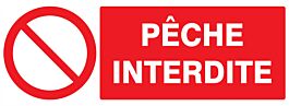 Panneau adhésif PECHE INTERDITE 330X120MM TALIAPLAST - 726215