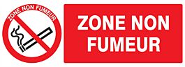 Panneau adhésif ZONE NON FUMEUR 330X120MM TALIAPLAST - 726235