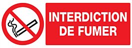 Panneau adhésif INTERDICTION DE FUMER 330X120MM TALIAPLAST - 726236