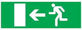 PANNEAU EVACUATION VERS SORTIE GAUCHE 330X120MM TALIAPLAST - 726424