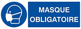 Signalétique d'obligation 330X120 ADHESIF Masque obligatoire 330x120mm TALIAPLAST - 726525