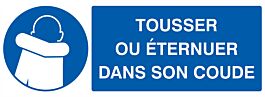 Signalétique d'information 330X120 ADHESIF Tousser ou eternuer dans son coude 330x120mm TALIAPLAST - 726526