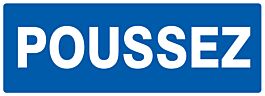 Panneau adhésif POUSSEZ 330X120MM TALIAPLAST - 726605