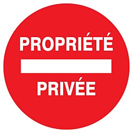 Panneau adhésif PROPRIETE PRIVEE Ø180MM TALIAPLAST - 727225