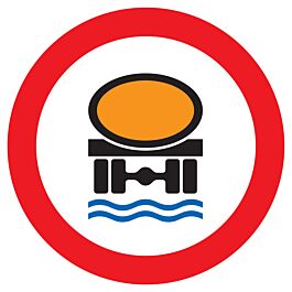 Panneau adhésif INTERDIT TRANSPORT PROØ POLLUANTS LES EAUX Ø180MM TALIAPLAST - 727286