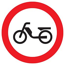 Panneau adhésif INTERDIT AUX CYCLOMOTEURS Ø180MM TALIAPLAST - 727292
