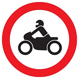 Panneau adhésif INTERDIT AUX MOTOS Ø180MM TALIAPLAST - 727293