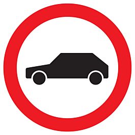 Panneau adhésif INTERDIT AUX VEHICULES Ø180MM TALIAPLAST - 727297