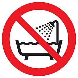Panneau adhésif NE PAS UTILISER DANS UNE BAIGNOIRE / UNE DOUCHE D.180mm TALIAPLAST - 727307