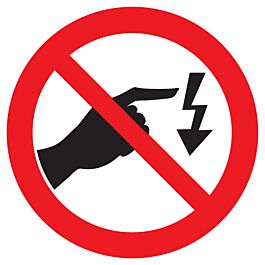 Panneau adhésif INTERDIT DE TOUCHER, RISQUE D'ELECTROCUTION Ø180MM TALIAPLAST - 727325