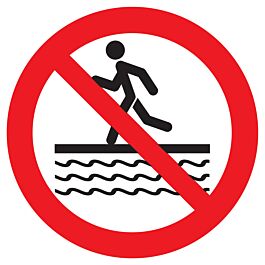 Panneau adhésif INTERDIT DE COURIR A PROXIMITE DU BASSIN Ø180MM TALIAPLAST - 727338