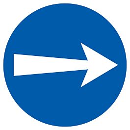 Panneau adhésif SENS OBLIGATOIRE (VERS LA DROITE) Ø180MM TALIAPLAST - 727530