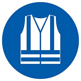 PANNEAU GILET DE SECURITE HAUTE VISIBILITE OBLIGAT. Ø180MM TALIAPLAST - 727543