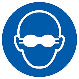 PANNEAU LUNETTES DE PROTECTION OPAQUES OBLIGATOIRES Ø180MM TALIAPLAST - 727591