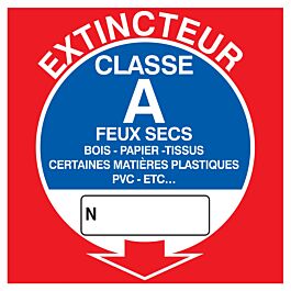 PANNEAU EXTINCTEUR CLASSE A 200X200MM TALIAPLAST - 728114