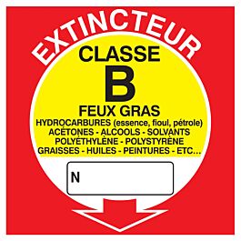 PANNEAU EXTINCTEUR CLASSE B 200X200MM TALIAPLAST - 728116
