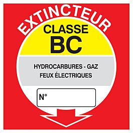 PANNEAU EXTINCTEUR CLASSE BC 200X200MM TALIAPLAST - 728117