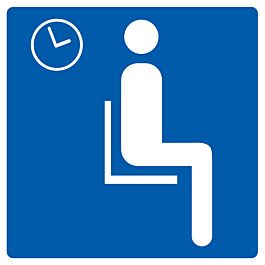 Panneau adhésif SALLE D'ATTENTE 200X200MM TALIAPLAST - 728607