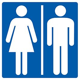 Panneau adhésif TOILETTES HOMMES/FEMMES 200X200MM TALIAPLAST - 728619