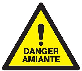 Panneau adhésif DANGER AMIANTE 300X300X300MM TALIAPLAST - 729309