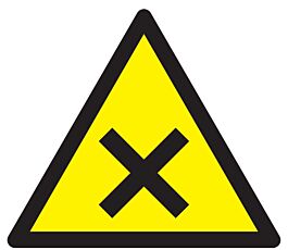 Panneau adhésif DANGER MATIERES NOCIVES OU IRRITANTES 300X300X300MM TALIAPLAST - 729314