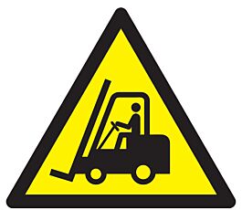 Panneau adhésif DANGER, CHAR. ELEVATEURS/VEH. INDUSTRIELS 300x300x300mm TALIAPLAST - 729316