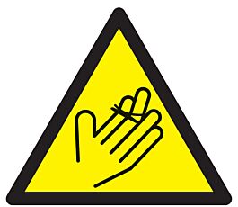 Panneau adhésif DANGER, ATTENTION A VOS MAINS 300X300X300MM TALIAPLAST - 729317
