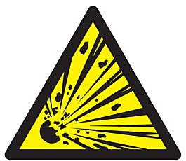 Panneau adhésif DANGER, MATIERES EXPLOSIVES 300X300X300MM TALIAPLAST - 729318